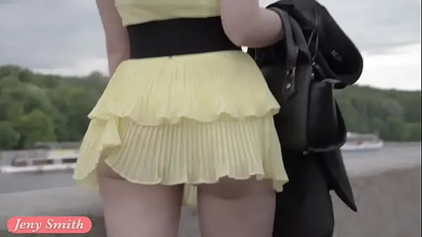 Fresh Jeny Smith public flasher shares great upskirt views on the streets new Movies