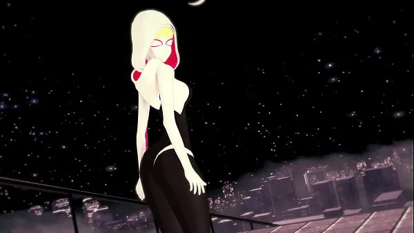 Film freschi Spider-Gwen Gwen Stacy si masturba e si fa scopare sul tetto nuovi