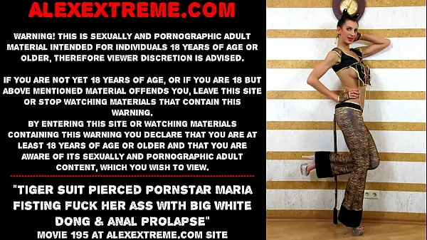 Nové Tiger suit pierced pornstar Maria Fisting fuck her ass with big white dong & anal prolapse nové filmy